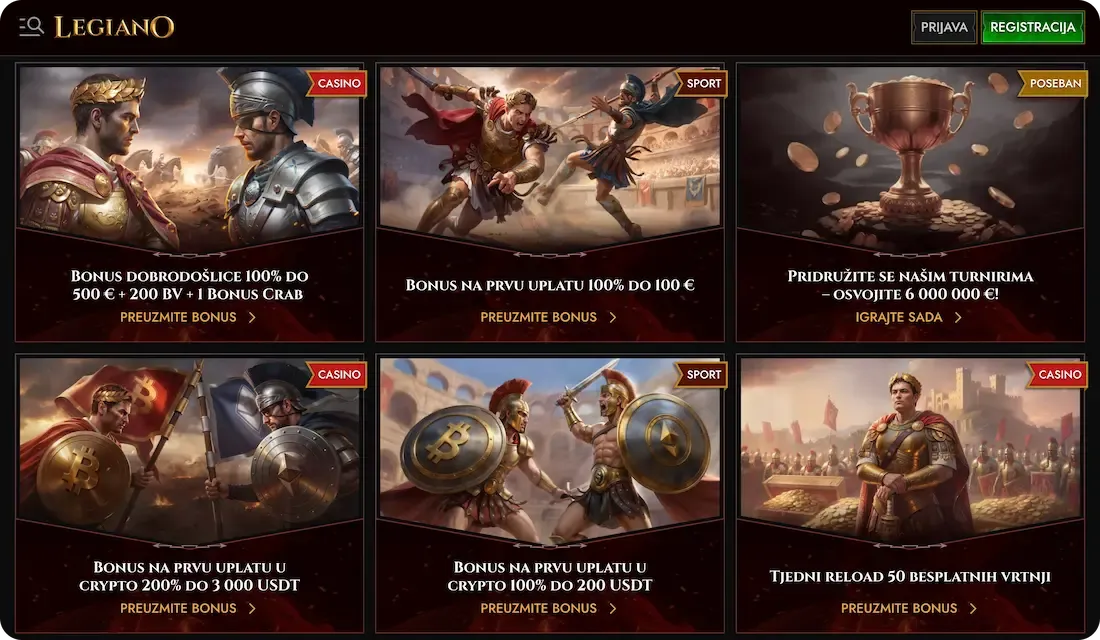 legiano casino bonus svi