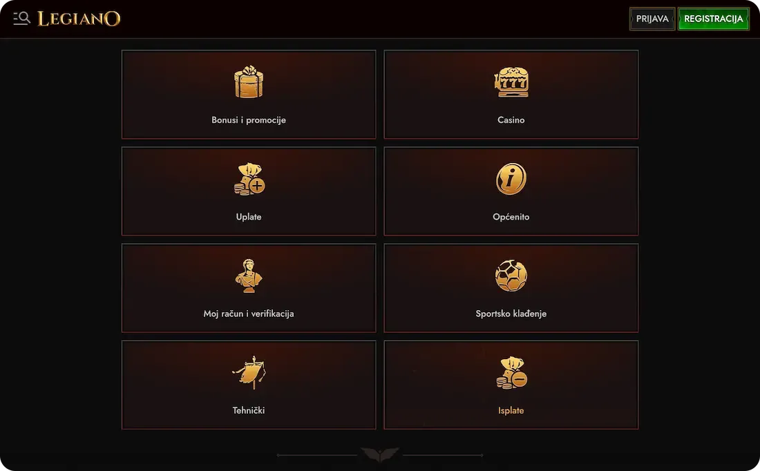 legiano casino česta pitanja